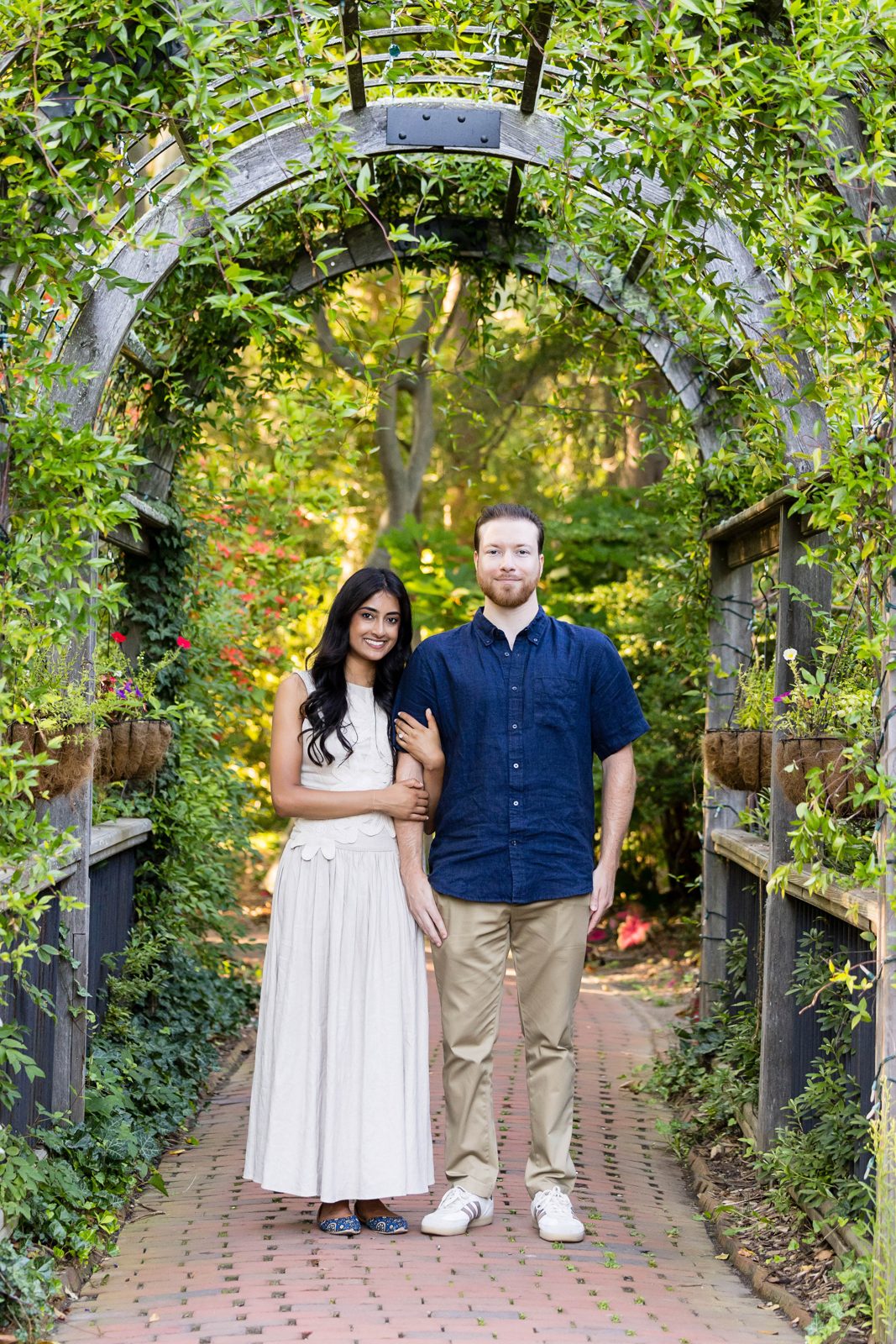 Under the garden arch